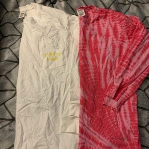VS PINK Long Sleeve Campus Tees *lot of 2!* Size S